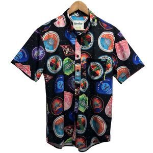 RSVLTS x Rick And Morty Men's M "Touricks Attraction" Kunuflex Button Down Shirt